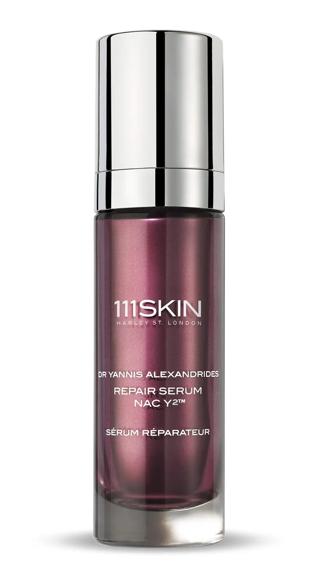 111Skin Repair Serum NAC Y2 in a 30ml frosted glass dropper bottle