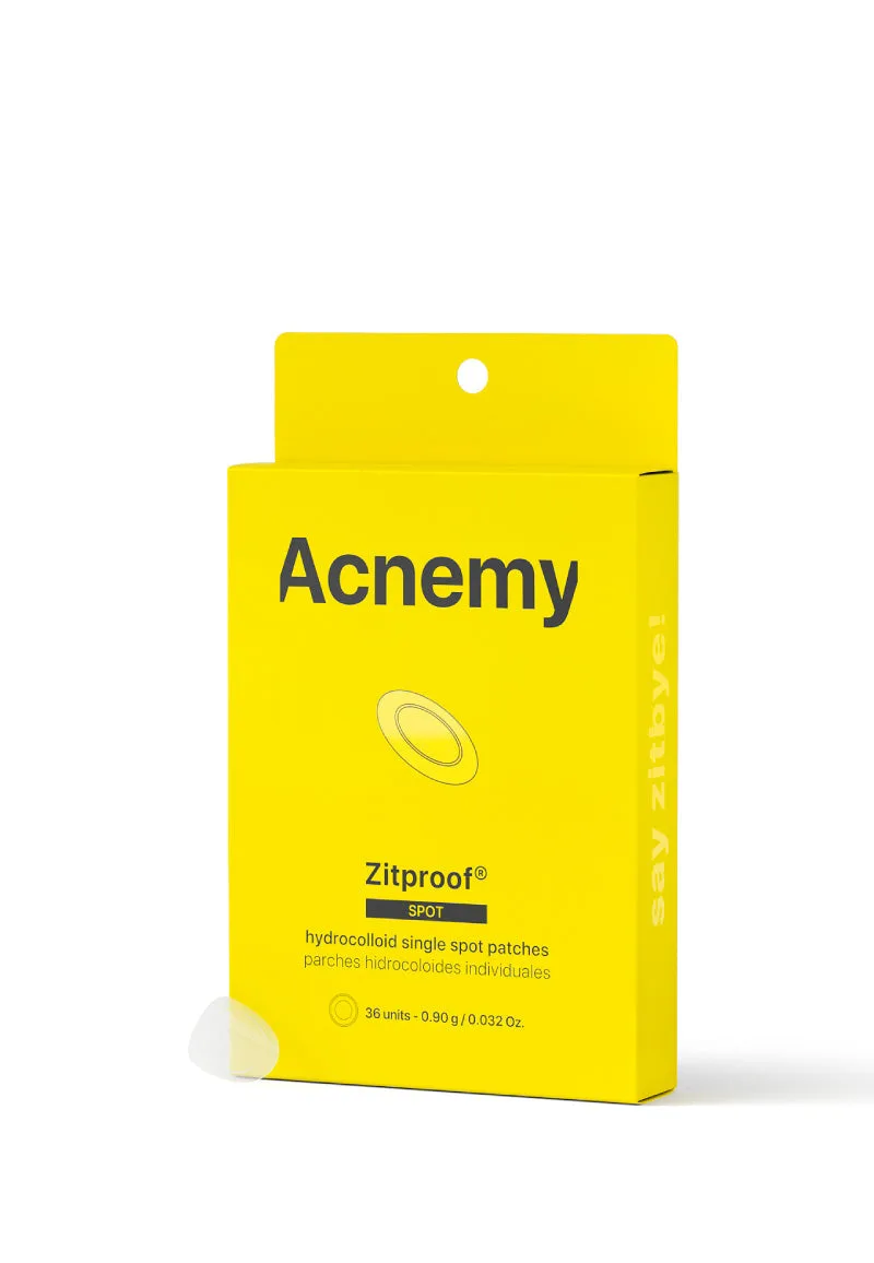 Acnemy Zitproof Spot Pimple Patches box of 36 medicated hydrocolloid patches