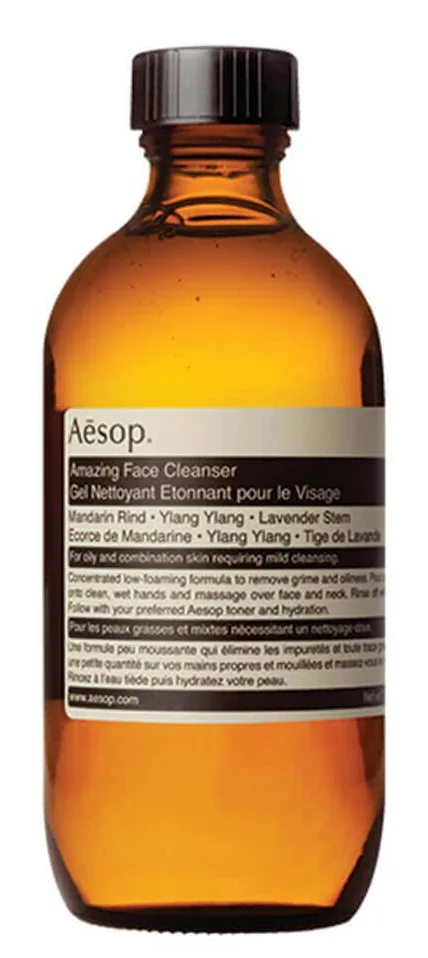 Aesop Amazing Face Cleanser 100ml amber glass bottle with beige label