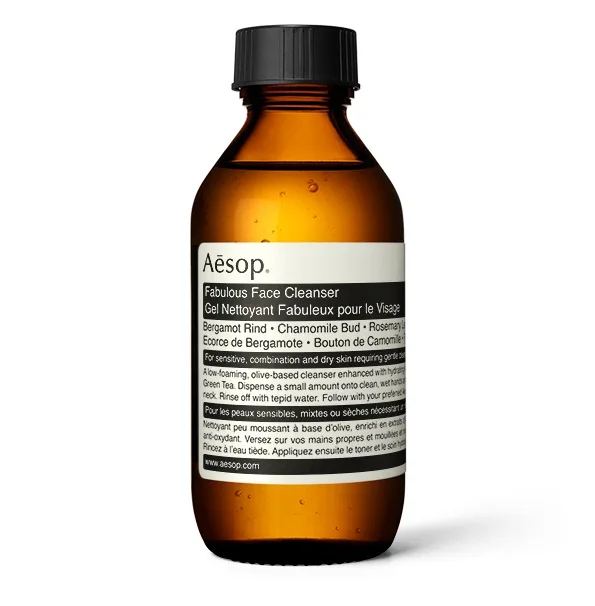 Aesop Fabulous Face Cleanser 100ml amber glass bottle