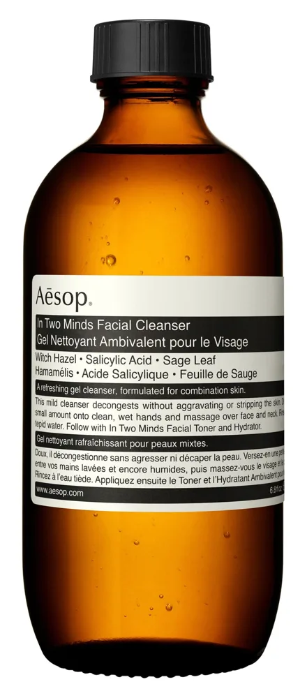Aesop In Two Minds Facial Cleanser 100ml amber glass bottle