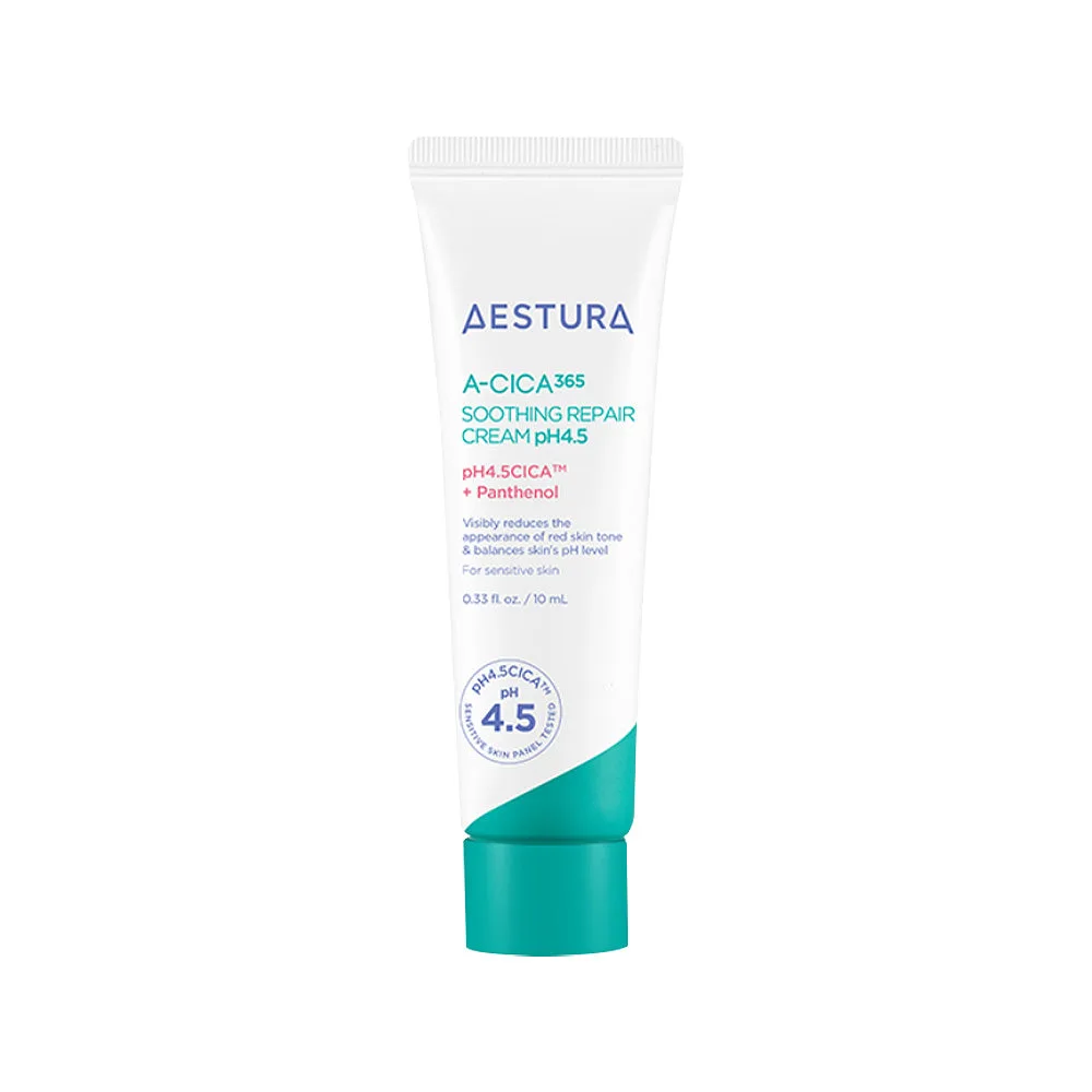 Aestura A-Cica 365 Calming Cream white jar, 60 ml fragrance-free Korean barrier repair moisturizer with 5% panthenol and madecassoside