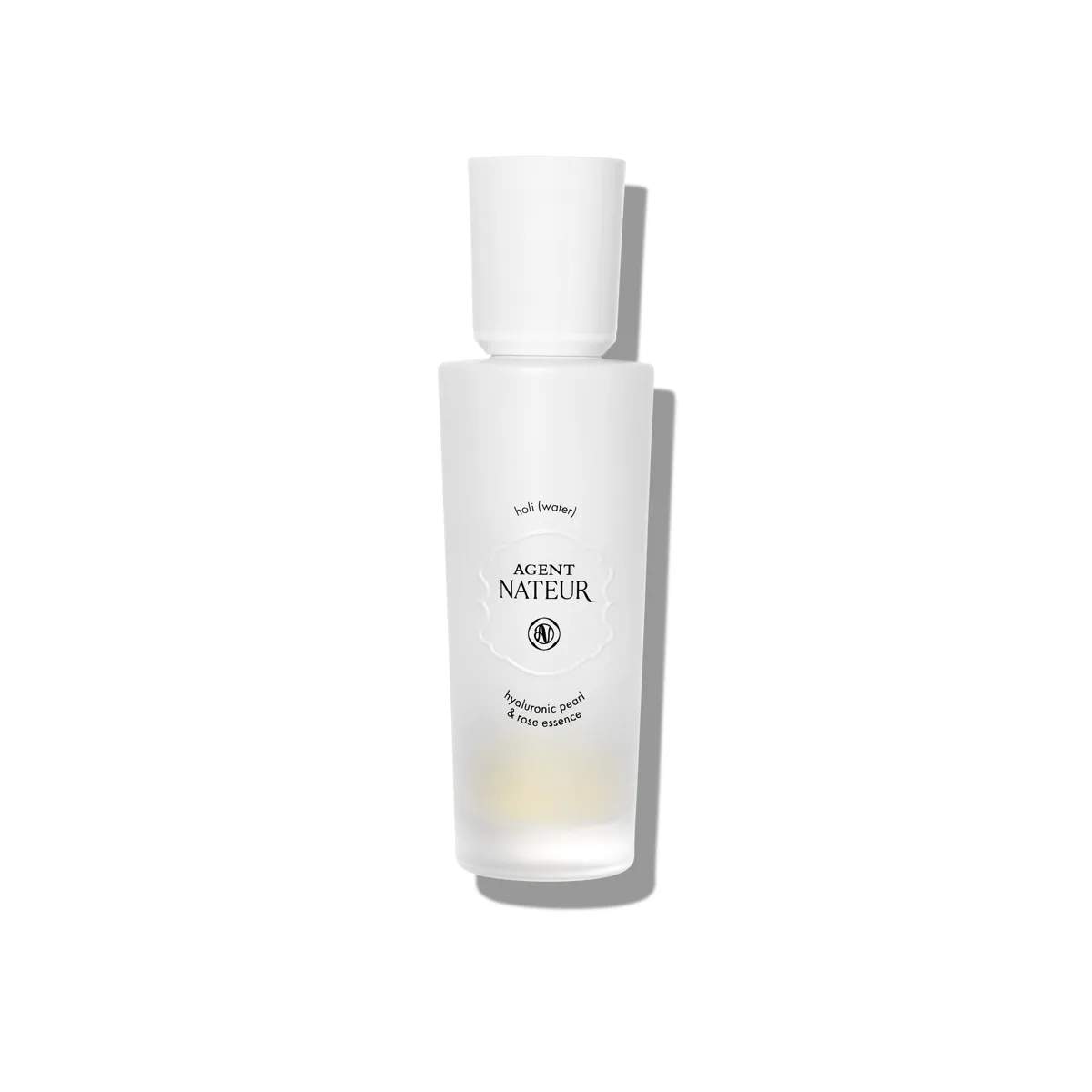 Agent Nateur Holi(Water) Pearl and Rose Hyaluronic Toner in a glass spray bottle