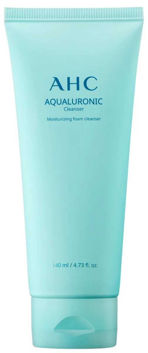 AHC Aqualuronic Cleanser in a blue squeeze tube