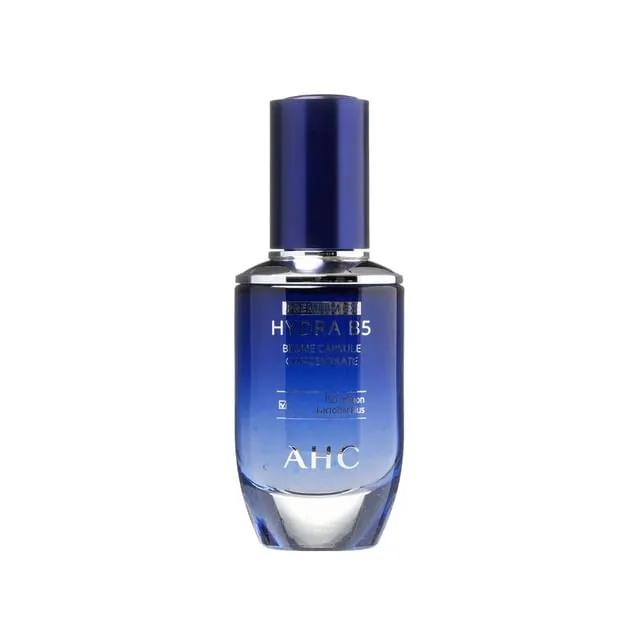 AHC B5 Hyaluronic Acid Hydrating Serum bottle on white background