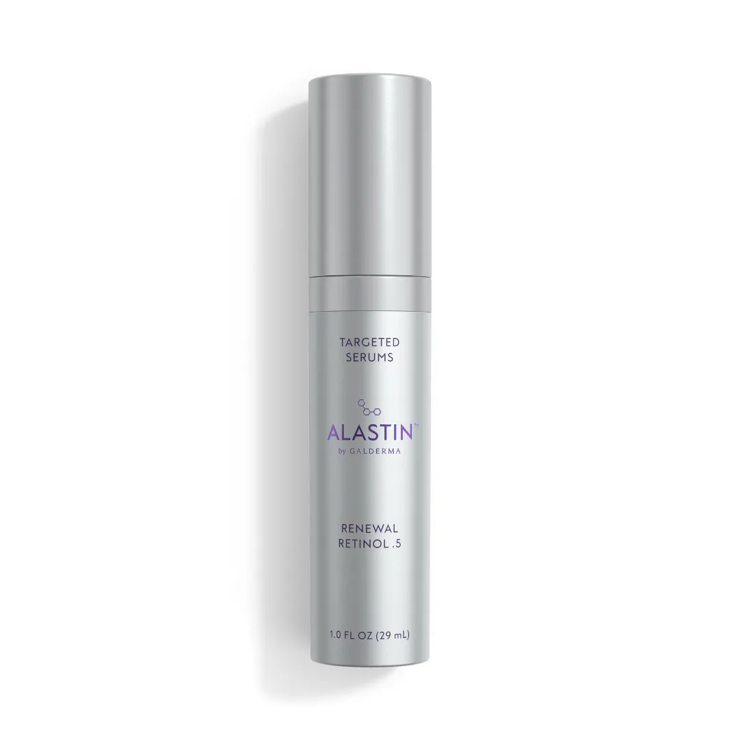 Alastin Renewal Retinol 0.5 serum in an opaque airless pump bottle with clinical branding