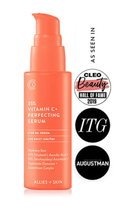 Allies of Skin 35% Vitamin C+ Perfecting Serum 30ml airless pump bottle