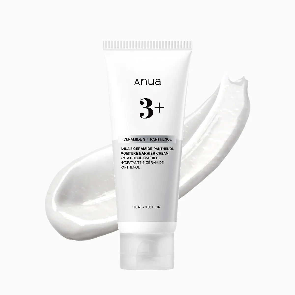 Anua 3 Ceramide Panthenol Moisture Barrier Cream in a white jar with minimalist design