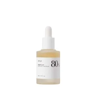 Anua Heartleaf 80% Soothing Ampoule in a glass dropper bottle with white cap