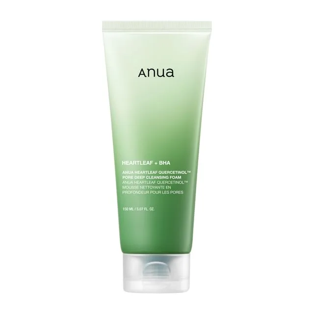Anua Heartleaf Quercetinol Pore Deep Cleansing Foam in a squeeze tube
