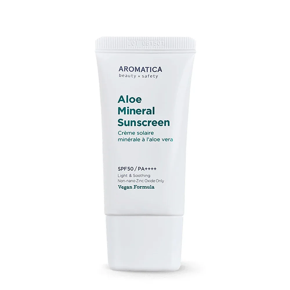 Aromatica Aloe Mineral Sunscreen SPF 50 50ml white tube