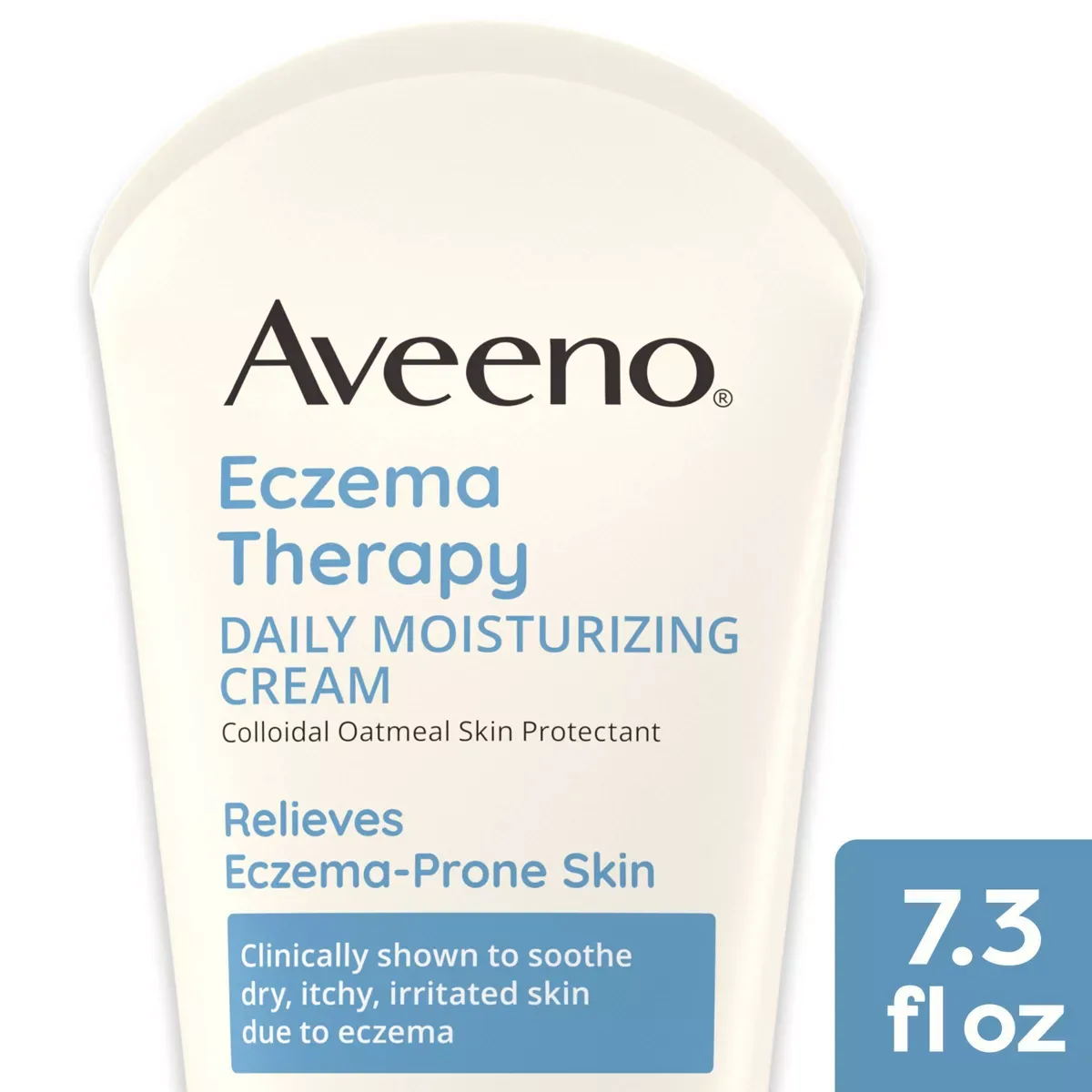 Aveeno Eczema Therapy Moisturizing Cream tube with colloidal oatmeal and ceramide for eczema-prone skin