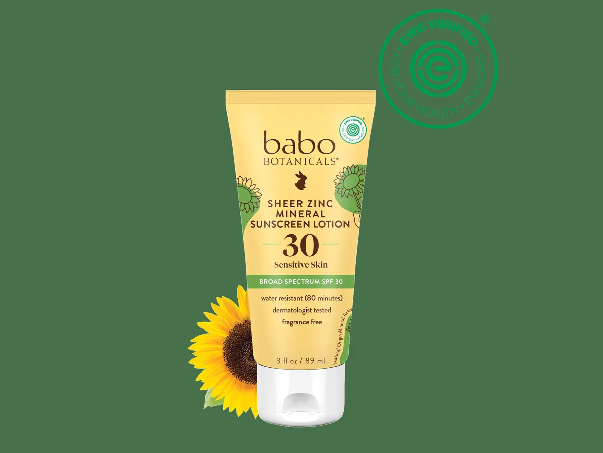 Babo Botanicals Clear Zinc Sunscreen SPF 30 3oz squeeze tube