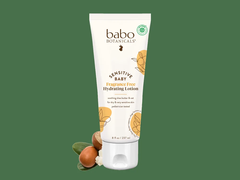 Babo Botanicals Sensitive Baby Fragrance Free Daily Hydra Lotion 8oz pump bottle