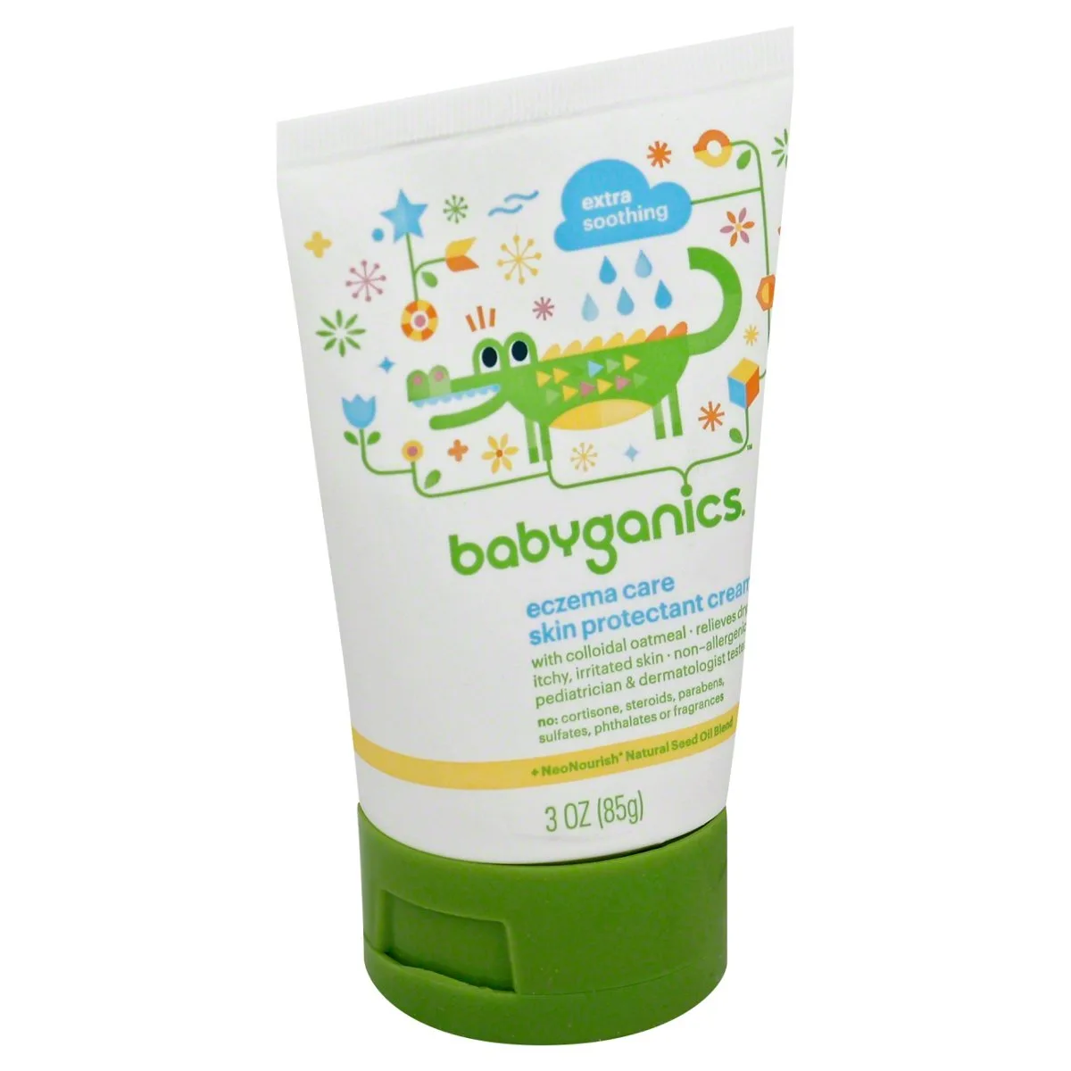 Babyganics Eczema Care Skin Protectant Cream tube with colloidal oatmeal for baby eczema relief