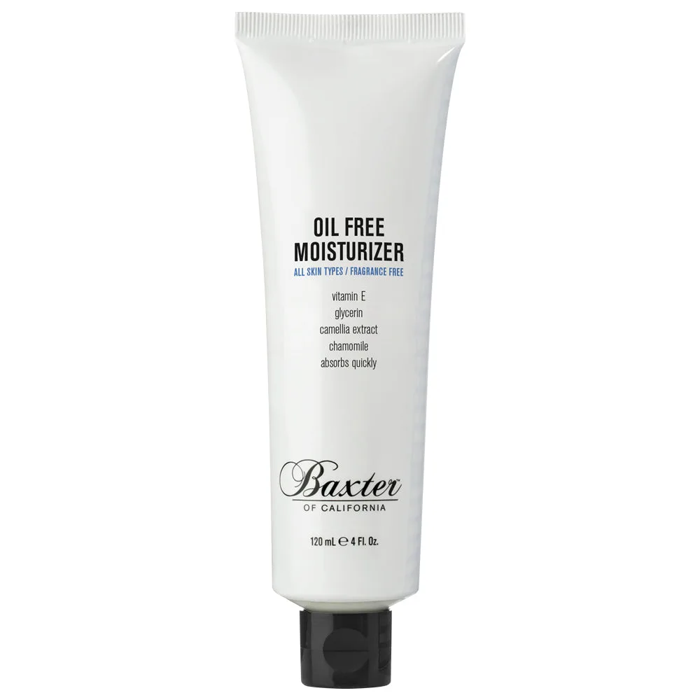 Baxter of California Oil Free Moisturizer SPF 15 in a white tube with minimalist branding