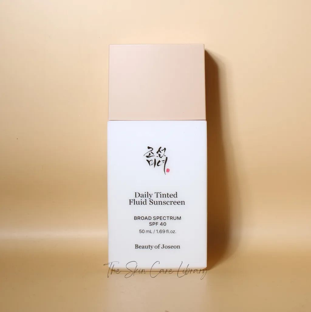 Beauty of Joseon Daily Tinted Fluid Sunscreen SPF 40 tube showing the fluid tinted formula