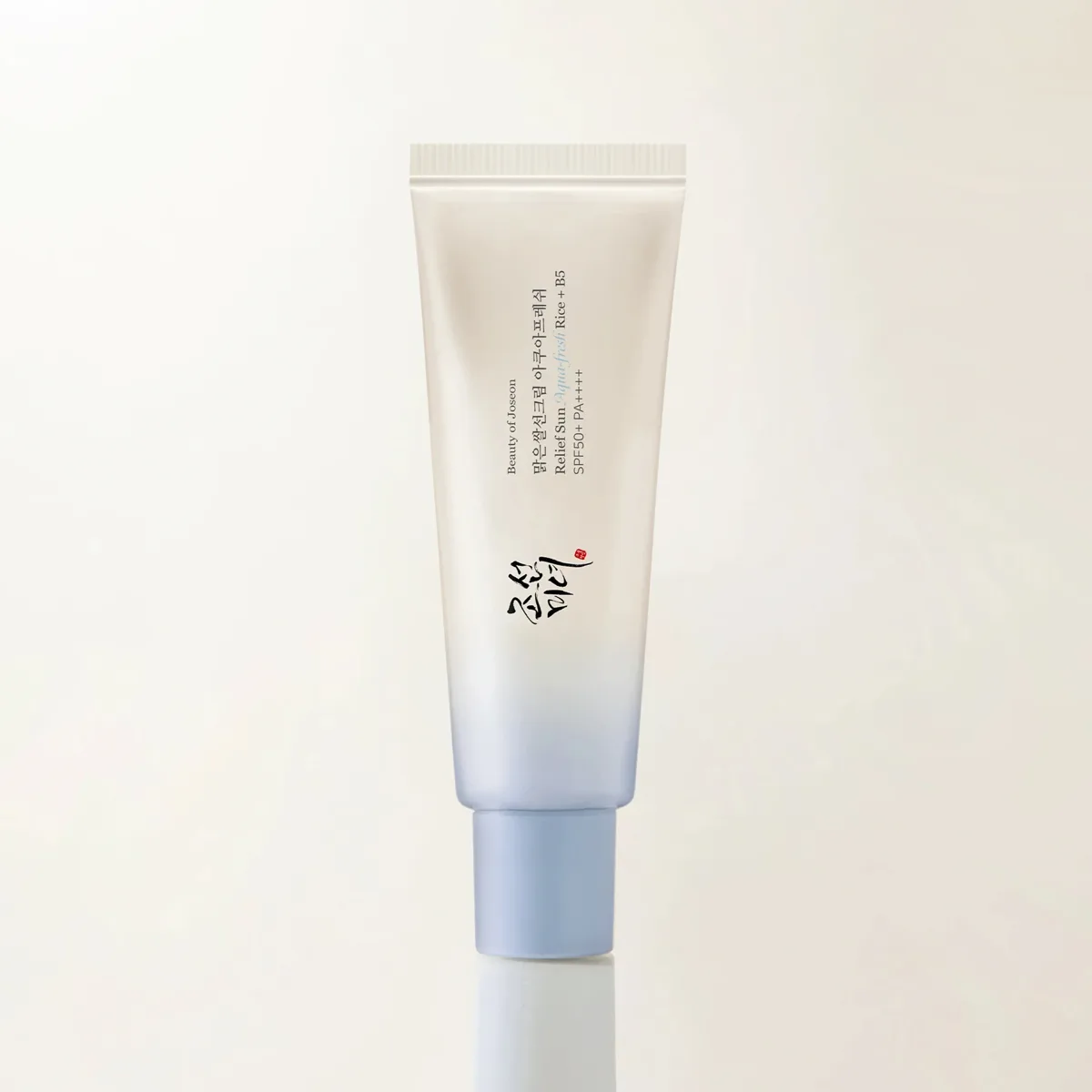 Beauty of Joseon Relief Sun Aqua-Fresh Rice + B5 SPF 50+ sunscreen tube