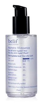belif Numero 10 Essence in tall plastic bottle