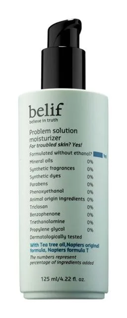 belif Problem Solution Moisturizer 75ml jar in pale blue-green packaging
