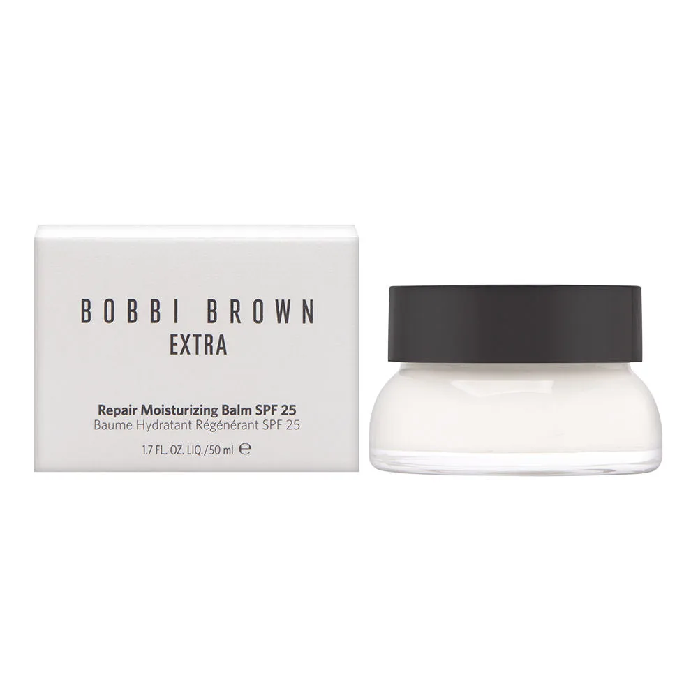 Bobbi Brown Extra Repair Moisturizing Balm in a heavyweight glass jar with black lid