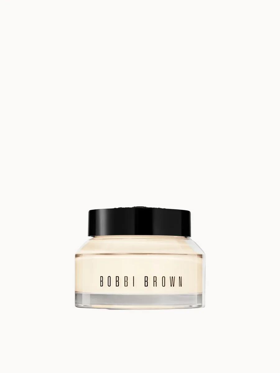 Bobbi Brown Vitamin Enriched Face Base moisturizer primer in a glass jar