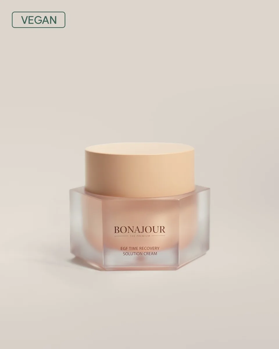 Bonajour EGF Time Recovery Solution Cream 50ml vegan K-beauty anti-aging moisturizer jar