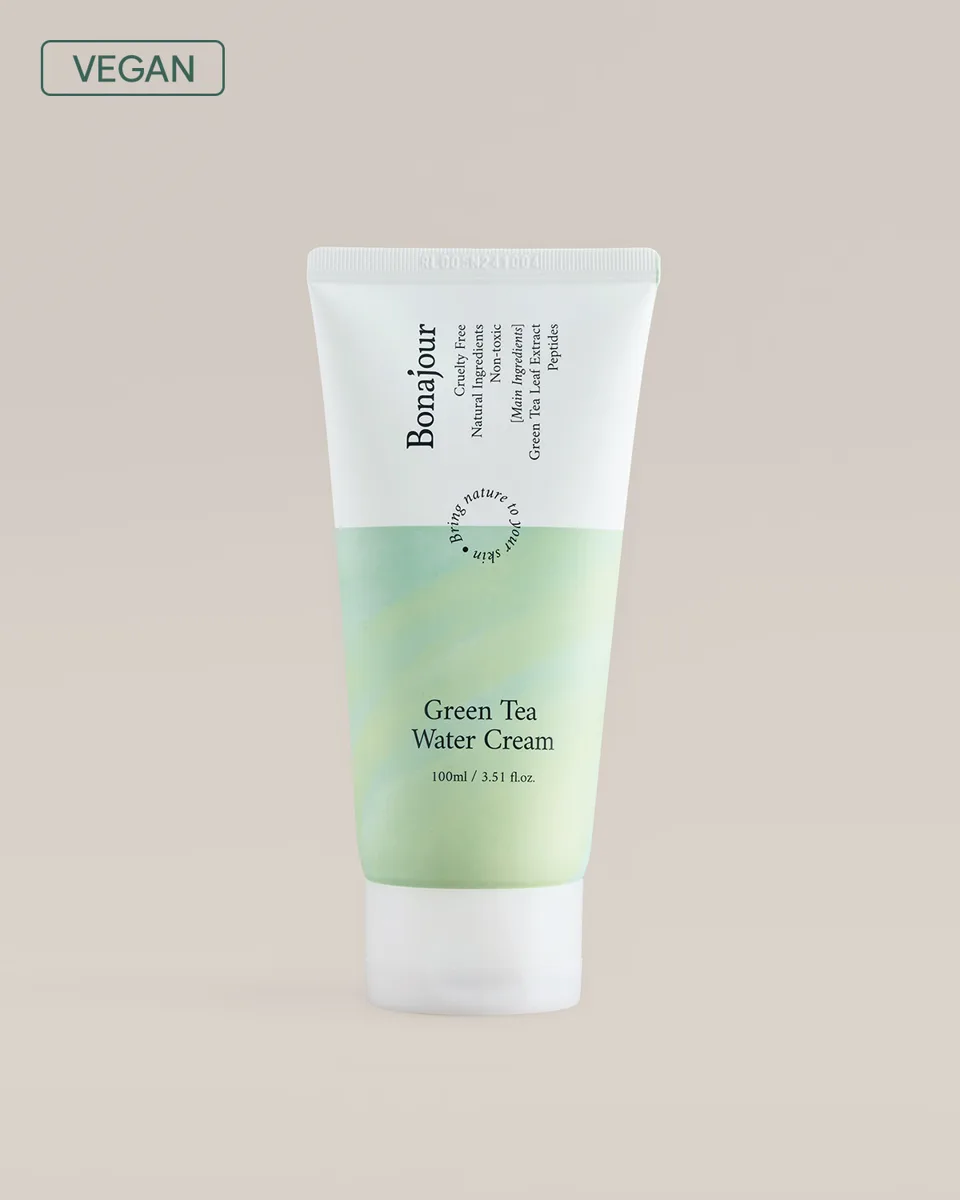 Bonajour Green Tea Water Bomb Cream 100ml vegan K-beauty gel moisturizer jar