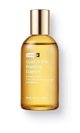 By Wishtrend Quad Active Boosting Essence 100ml tinted amber glass bottle