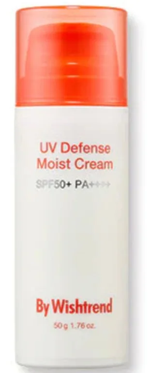 By Wishtrend UV Defense Moist Cream SPF 50+ 50g white plastic bottle