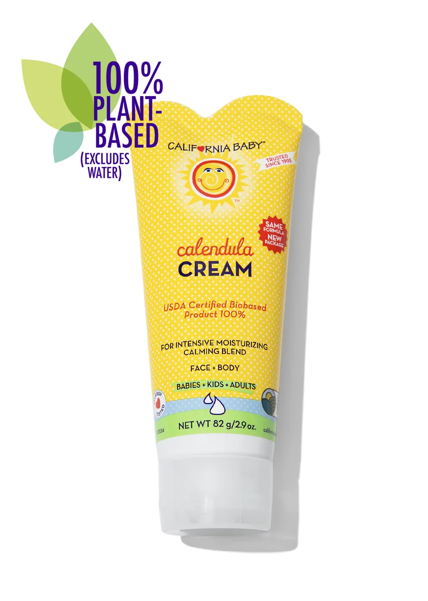 California Baby Calendula Cream tube with clean, simple label design