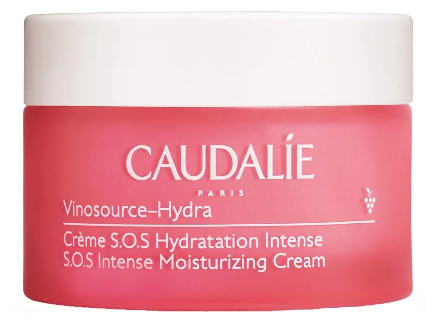 Caudalie Vinosource-Hydra S.O.S Intense Moisturizing Cream 40ml frosted glass jar