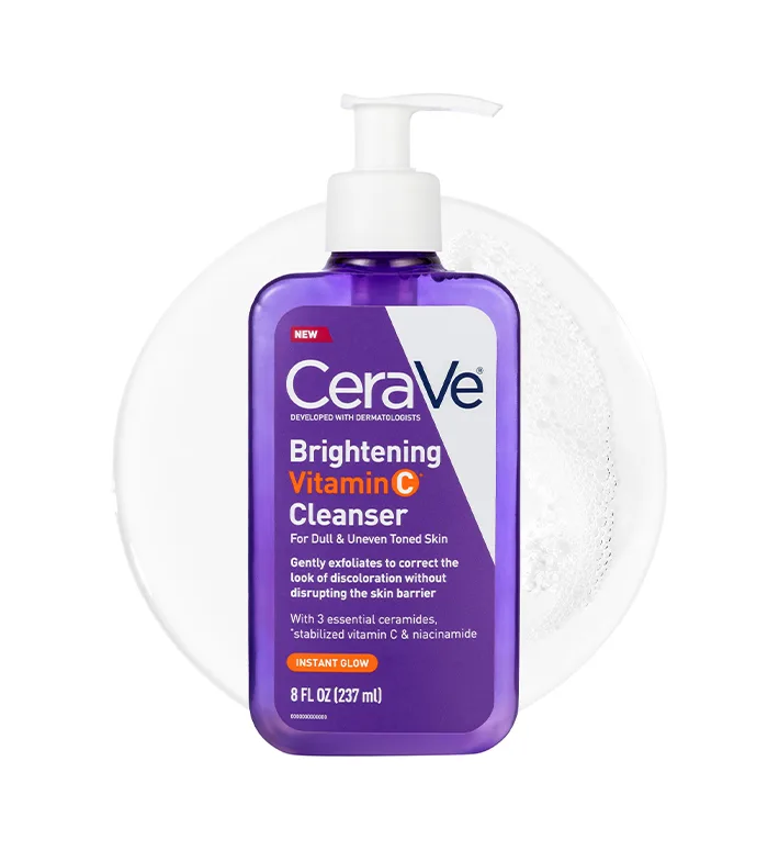 CeraVe Brightening Vitamin C Facial Cleanser 8 oz bottle