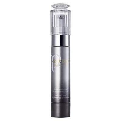 Clé de Peau Beauté Concentrated Brightening Eye Serum in elegant frosted glass bottle with gold accents