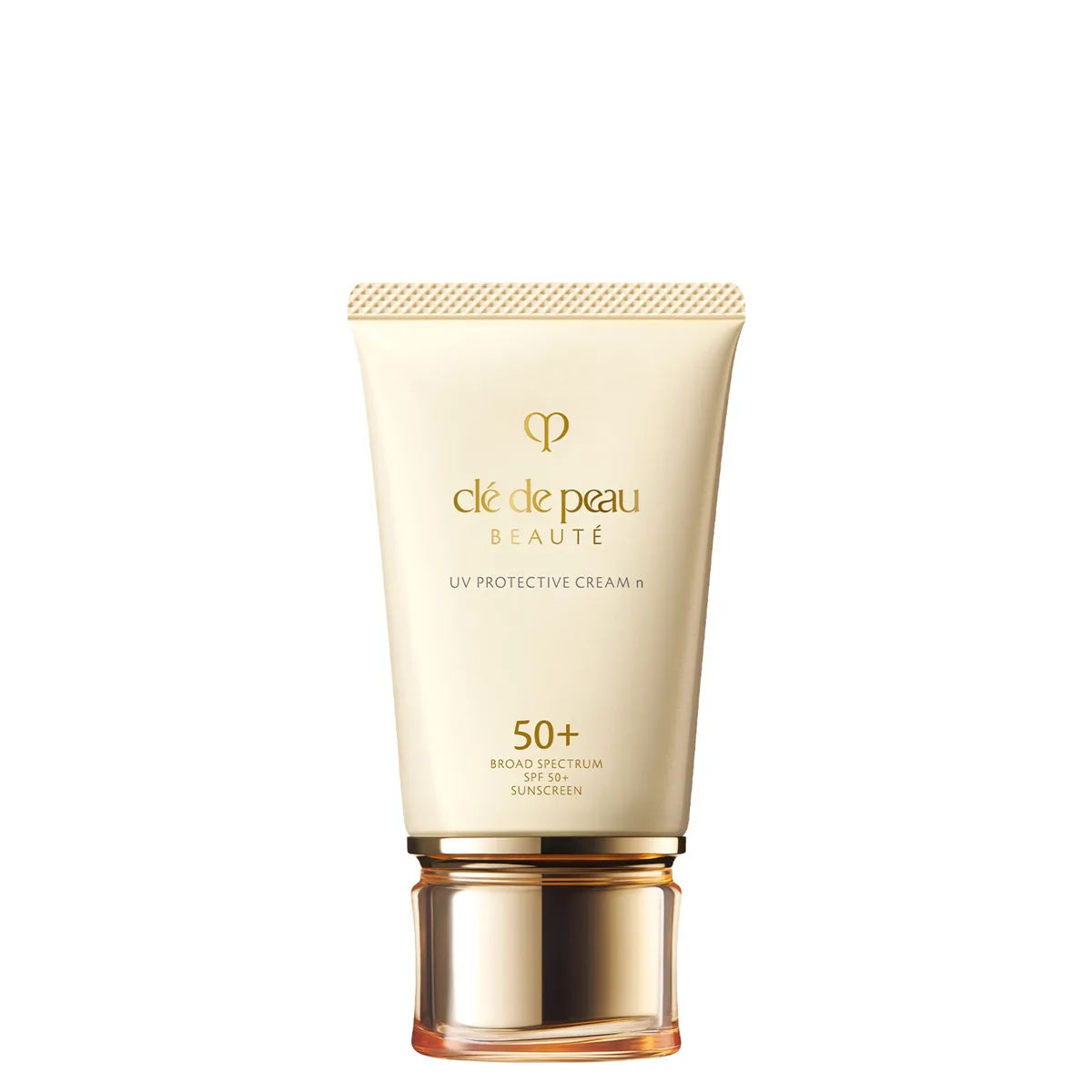 Clé de Peau Beauté UV Protective Cream SPF 50+ in elegant squeeze tube with gold accents