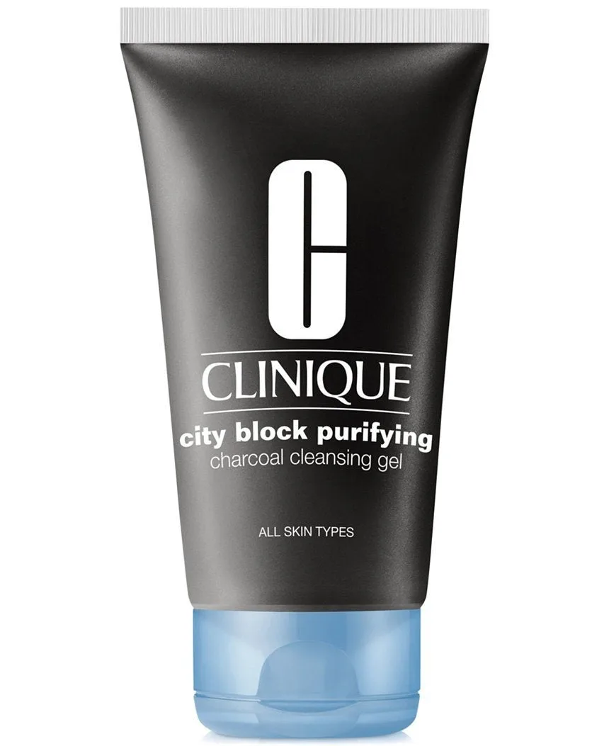 Clinique City Block Purifying Charcoal Cleansing Gel in dark squeeze tube
