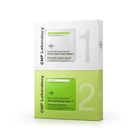 CNP Laboratory Anti-Pore Black Head Clear Kit two-step bottles in box