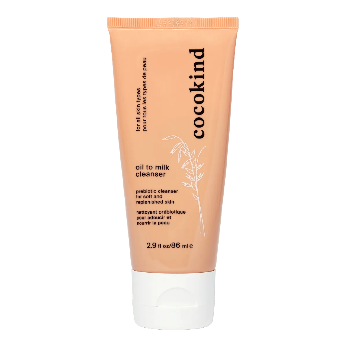 Cocokind Oil to Milk Cleanser in a white squeeze tube