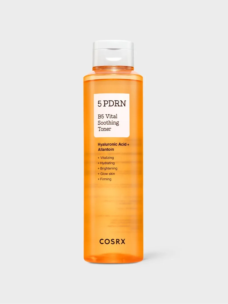 COSRX 5 PDRN B5 Vital Soothing Toner 280 mL translucent bottle