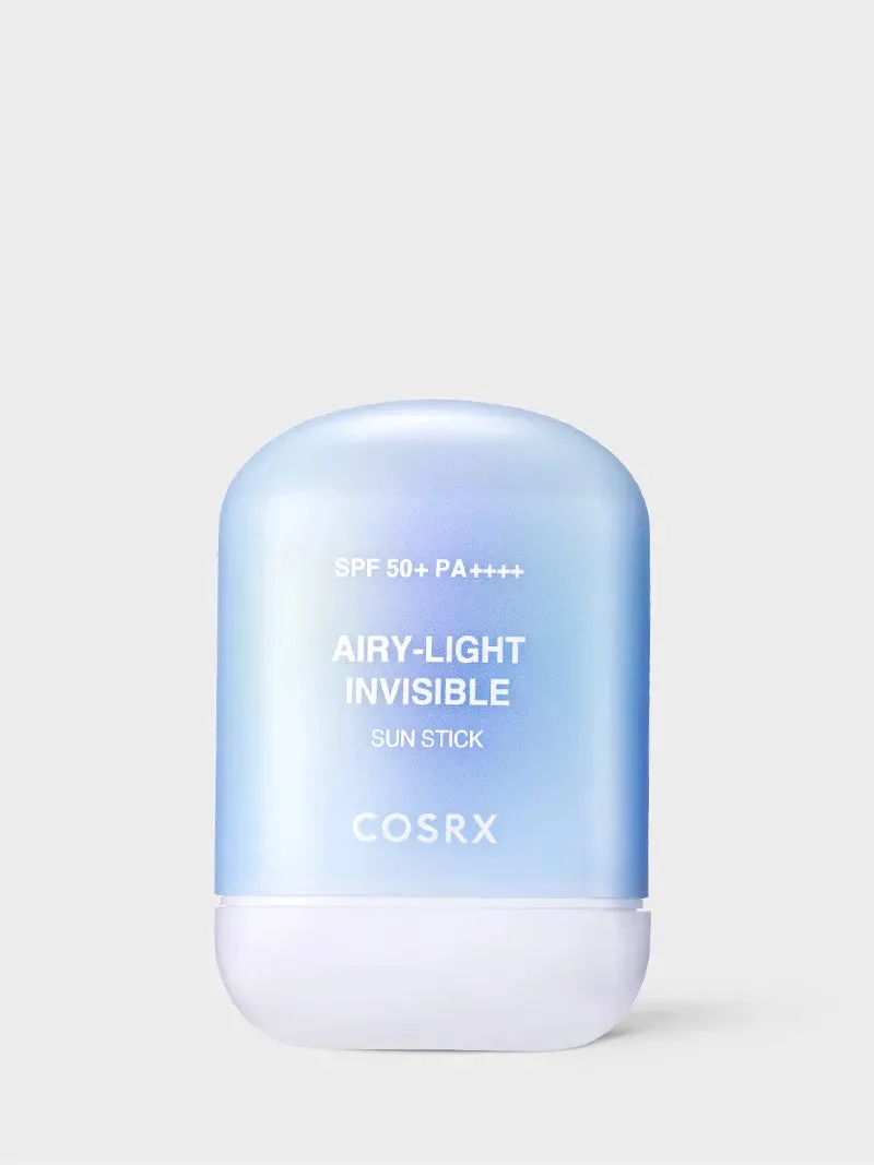 COSRX Airy-Light Invisible Sun Stick SPF 50+ PA++++ in a compact twist-up tube
