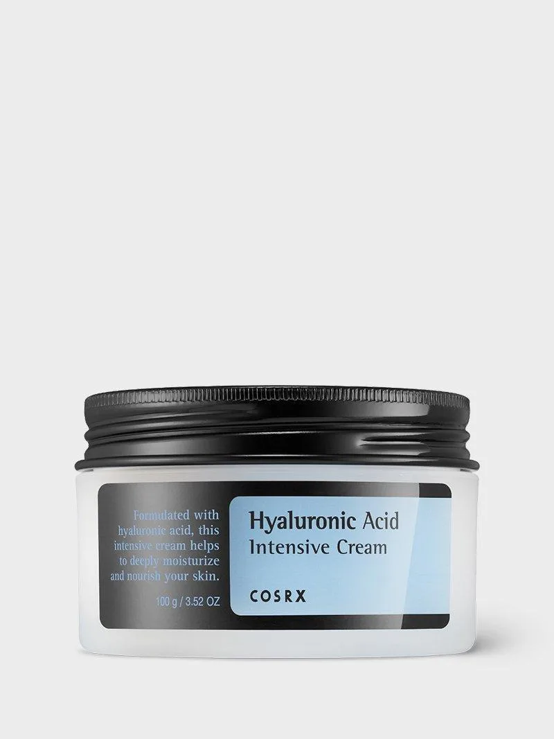 COSRX Hyaluronic Acid Intensive Cream in a white jar with lid