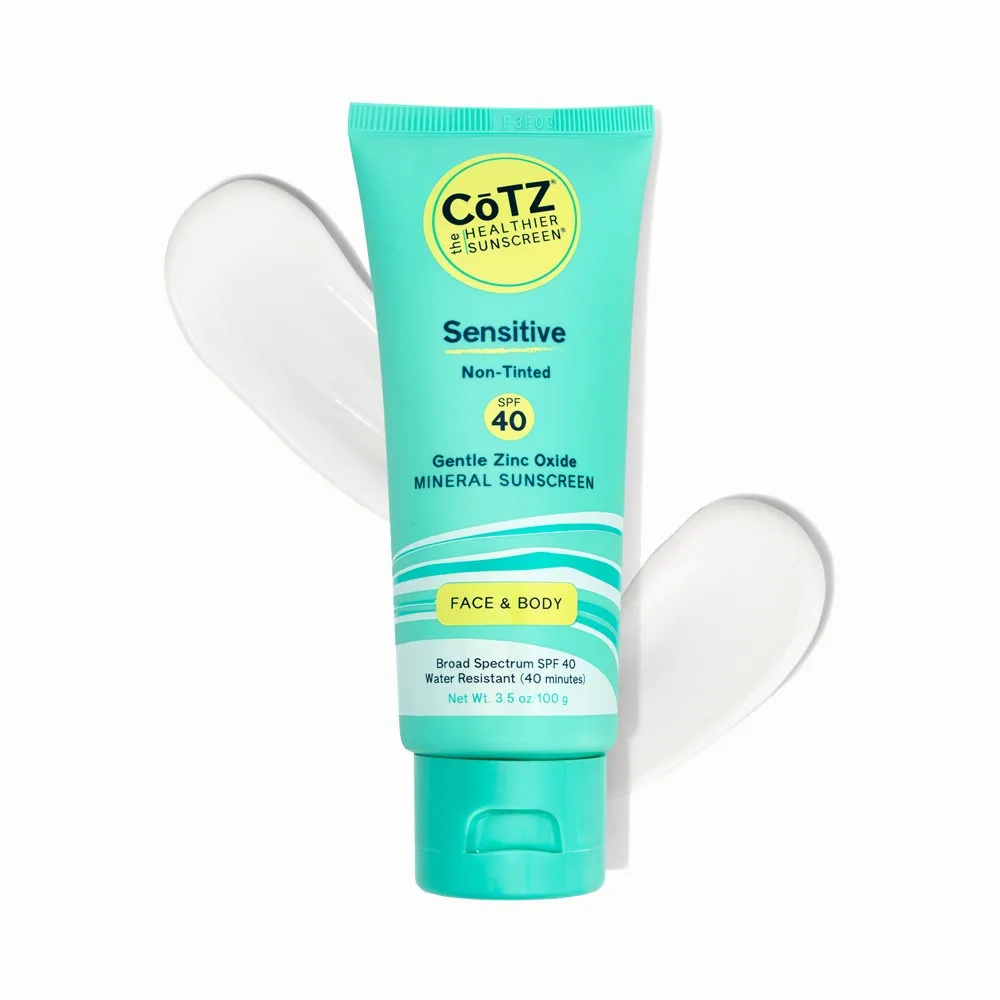 Cotz Sensitive SPF 40 Mineral Sunscreen 100g white squeeze tube