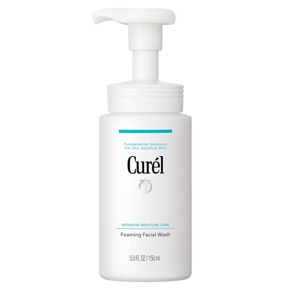 Curél Foaming Facial Wash pump bottle Japanese gentle cleanser for dry sensitive skin