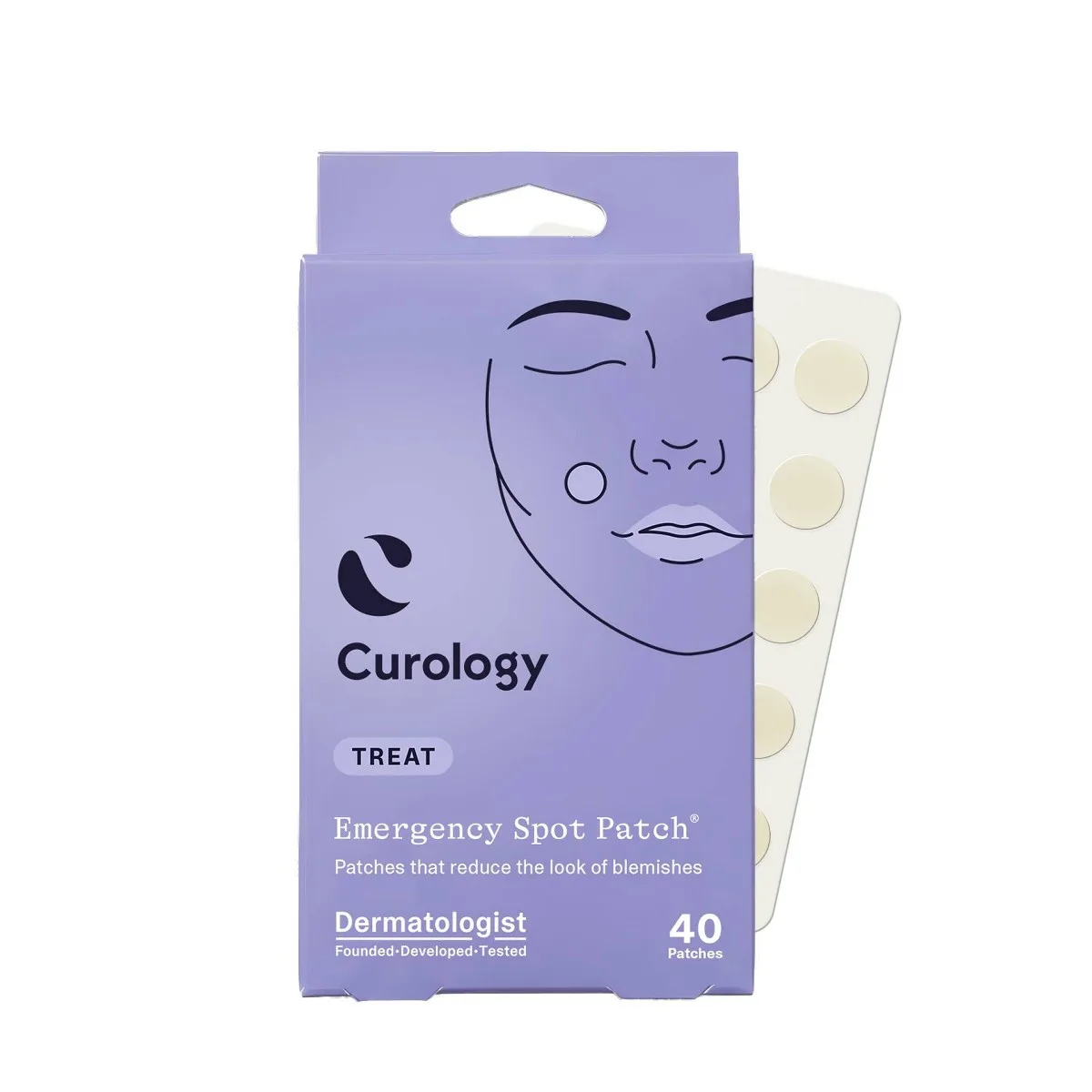 Curology Emergency Spot Patch hydrocolloid pimple patches in branded packaging