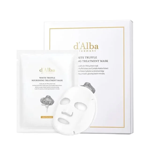 d'Alba White Truffle Nourishing Treatment Mask 5-pack box