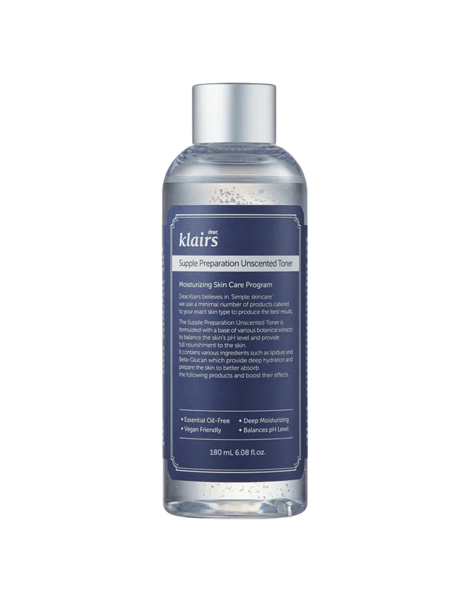 Dear, Klairs Supple Preparation Unscented Toner 180ml bottle
