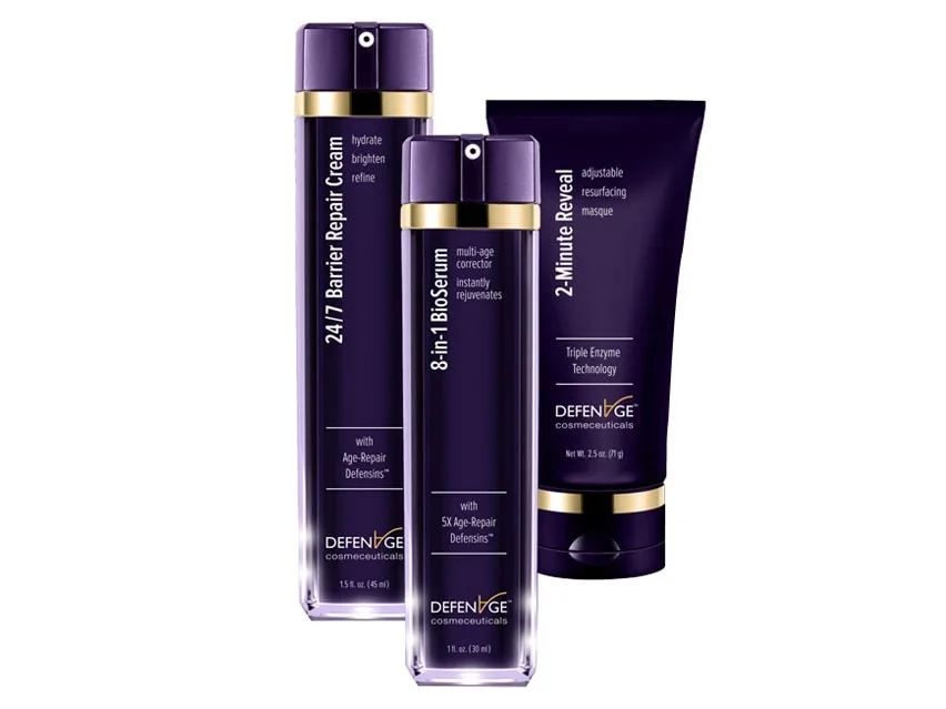 DefenAge Clinical Power Trio set of three products in box