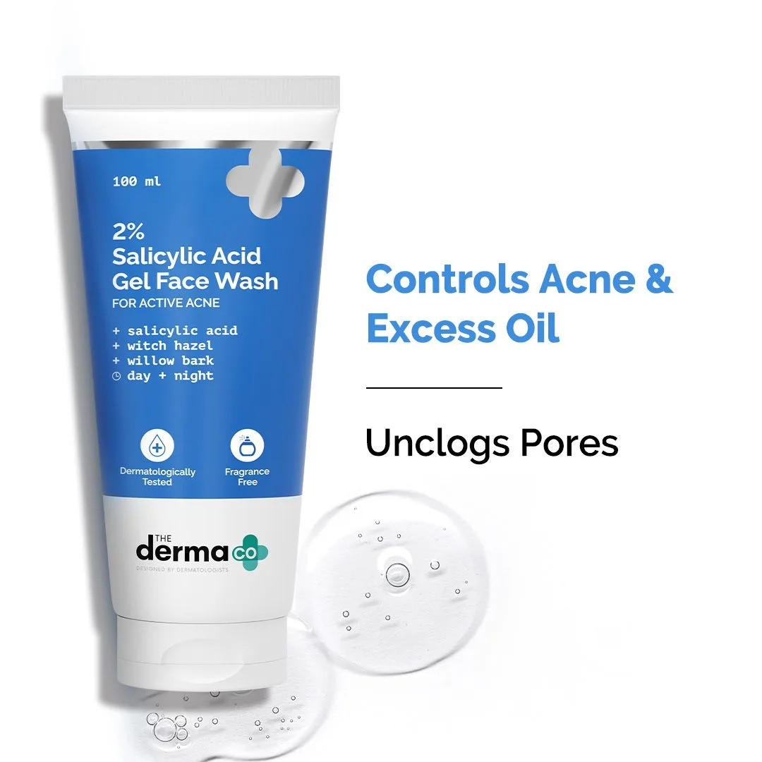 The Derma Co 2% Salicylic Acid Face Wash 100 ml tube