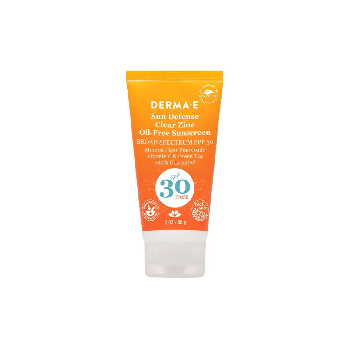 Derma E Sun Defense Mineral Oil-Free Face Sunscreen SPF 30 2 oz tube