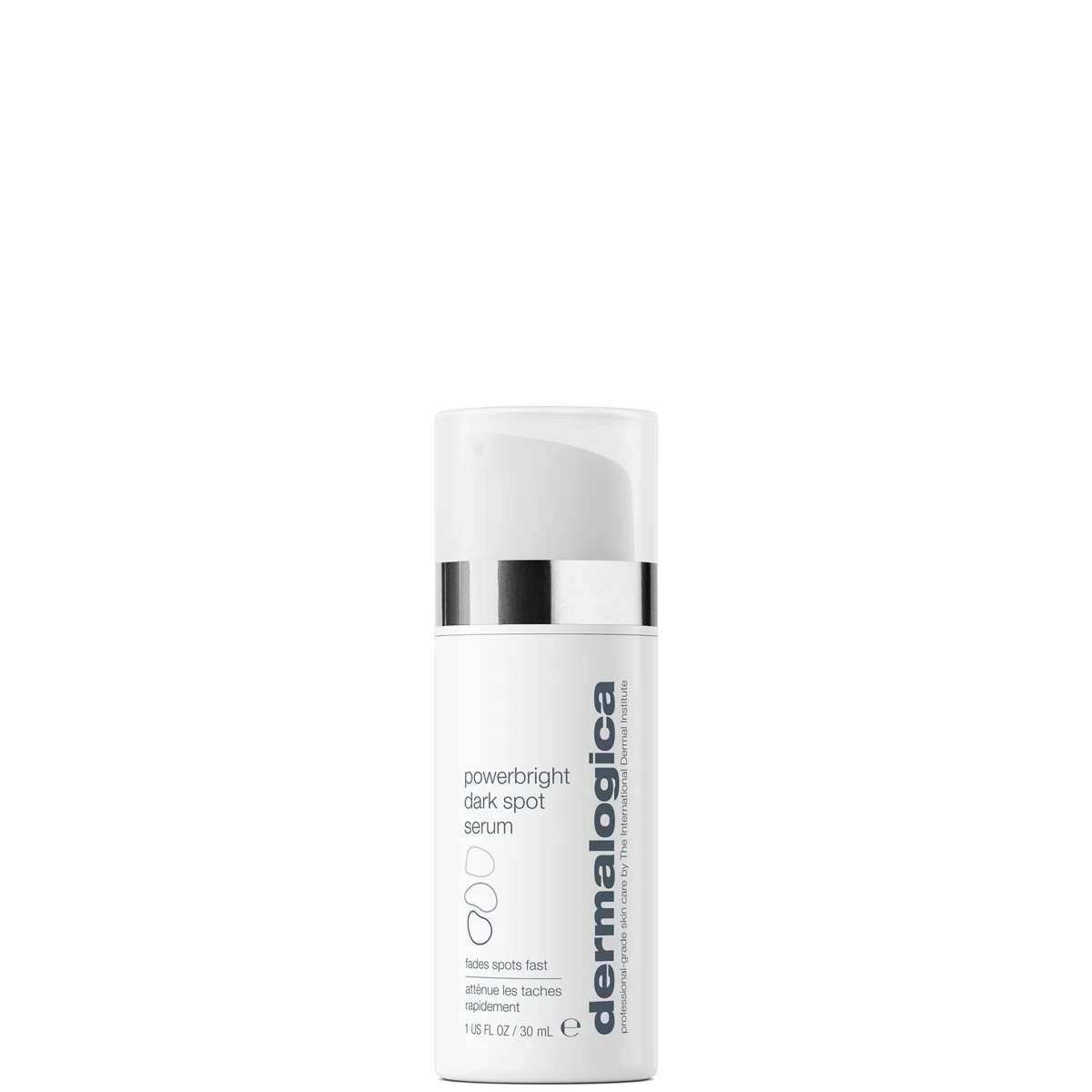 Dermalogica PowerBright Dark Spot Serum in opaque airless pump bottle